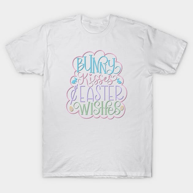 Bunny Kisses and Easter Wishes Rabbit Easter Egg T-Shirt by Gsallicat